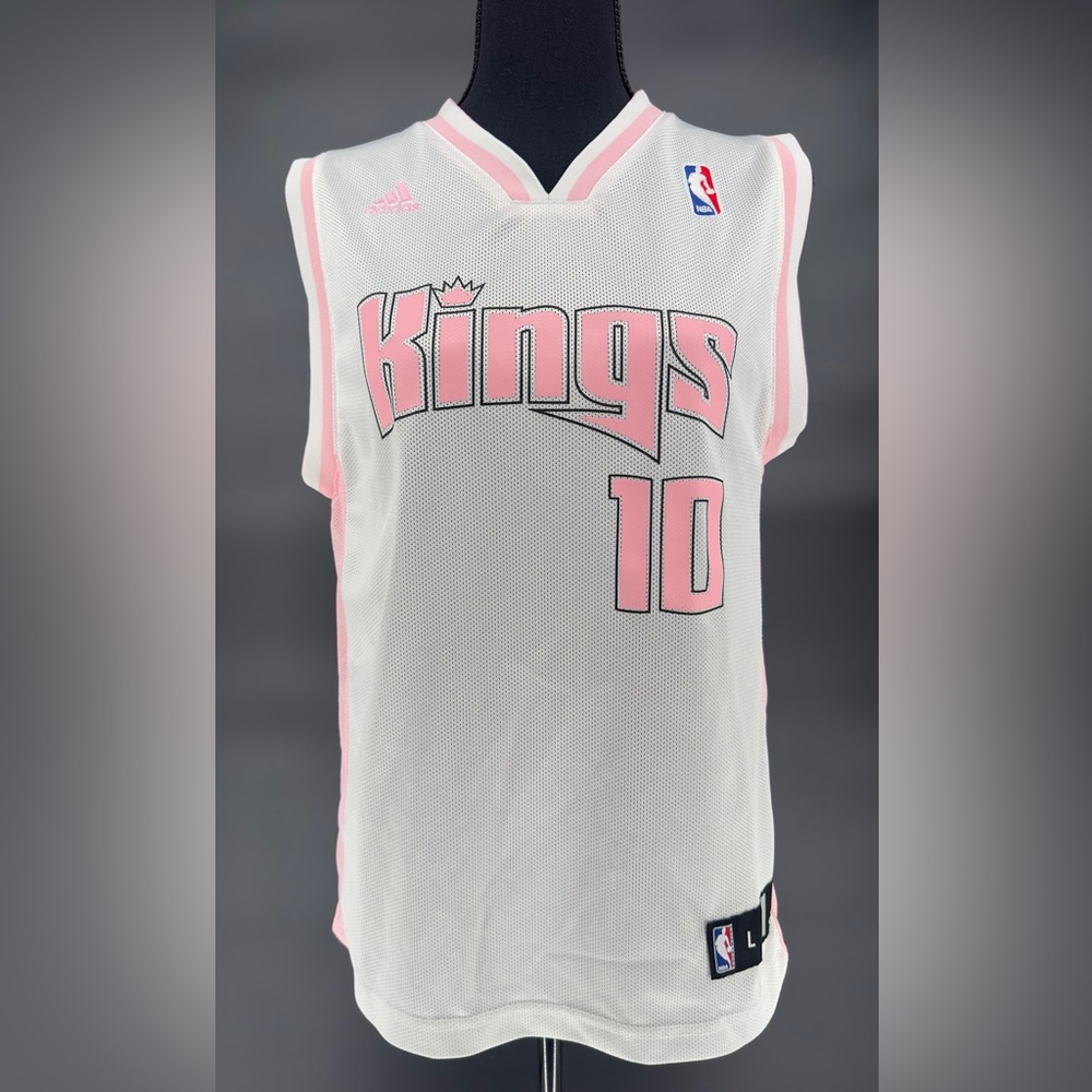 #82- Kings Bibby 10 Jersey Basketball NBA 4 her Adidas Size Large